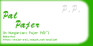 pal pajer business card